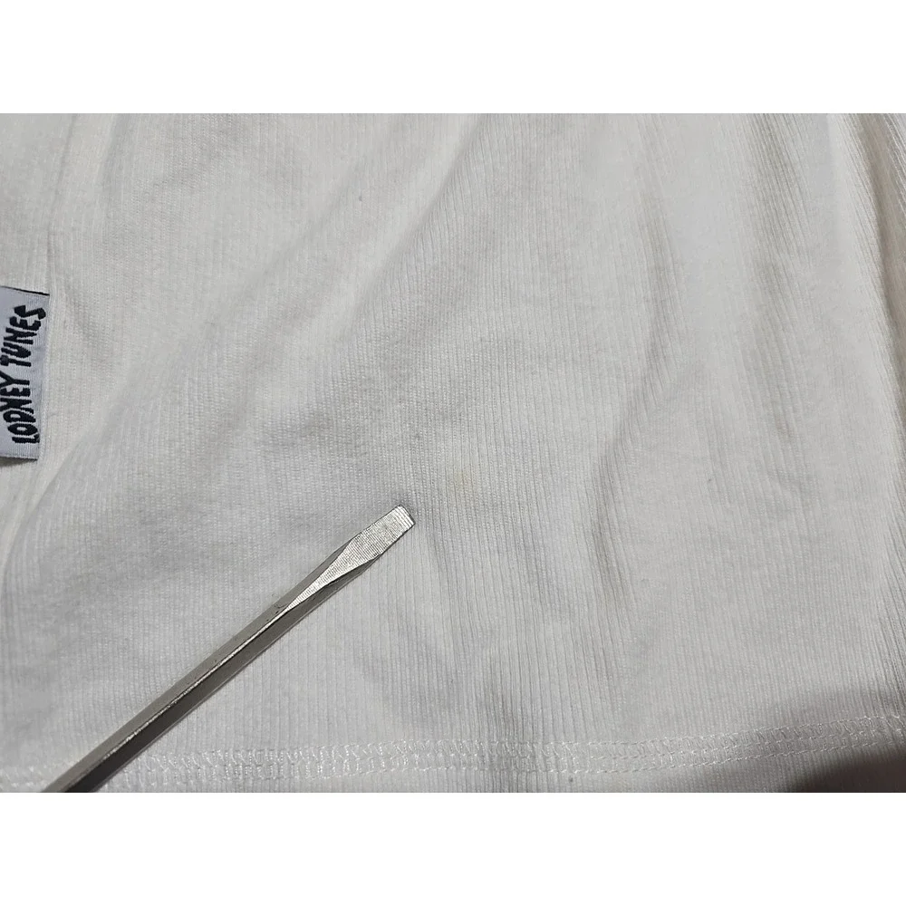 Vintage Acme Looney Tunes Sweater Ribbed S‎ Button Down Collared Cotton Cardigan